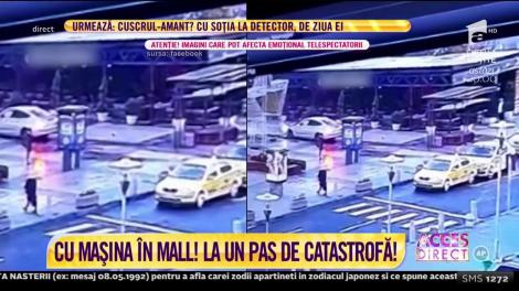 VIDEO! Un șofer intră cu viteză în mai multe taxiuri parcate, în fața unui mall din Capitală. Momentul șocant, surprins pe camerele de supraveghere!