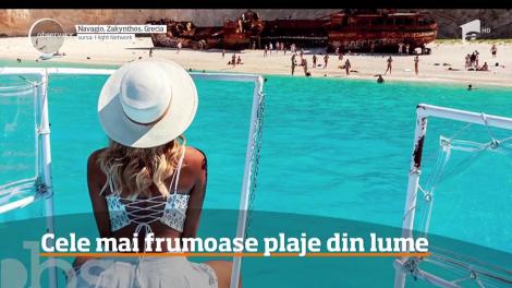 O plajă de pe insula Zakynthos, preferată de români, desemnată cea mai frumoasă din lume! Imagini fabuloase - VIDEO