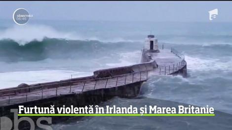 Furtuna Diana a adus valuri uriaşe, ploaie şi vânt extrem de puternic în Irlanda şi o mare parte a Regatului Unit