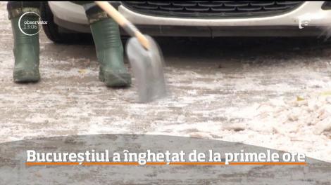 În Bucureşti gerul a închis pieţe şi i-a făcut pe oameni să tremure la minus şase, şapte grade