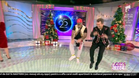 Dans și voie bună, în platoul Acces Direct. Nea Marin a încins hora cu prezentatorii