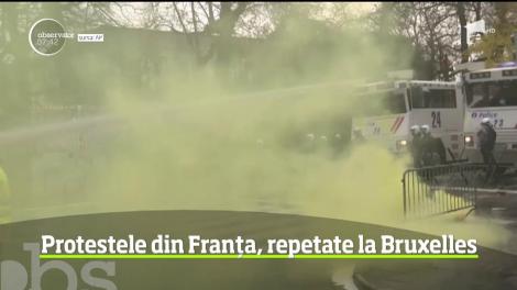 Protestele din Franţa s-au extins şi la Bruxelles