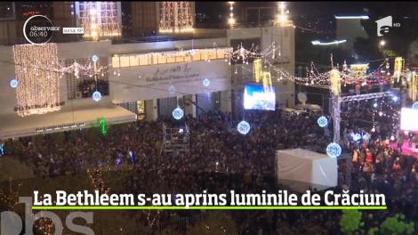 La Bethleemn s-au aprins luminiţele de Crăciun