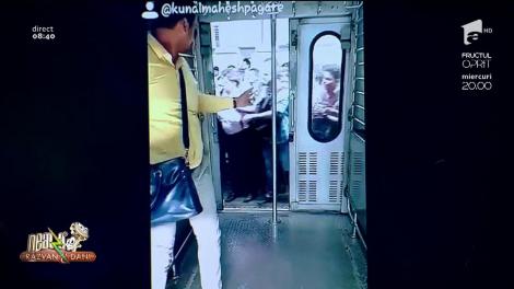 Ori ești ninja, ori nu ajungi la muncă! Ce au ajuns să facă indienii ca să nu întârzie la muncă (VIDEO)