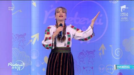 Nadia Duluman c&acirc;ntă, la "Prietenii de la 11", melodia "Dragi mi-s bade ochii tăi"