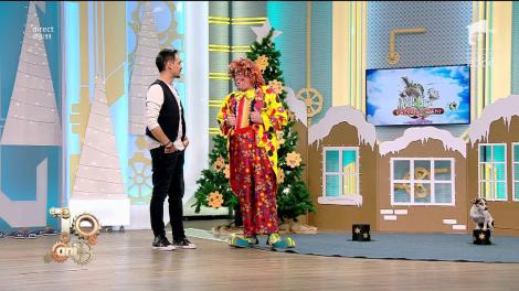 Distracţie şi nebunie maximă! Clovnul Cristiano i-a făcut pe matinali să râdă