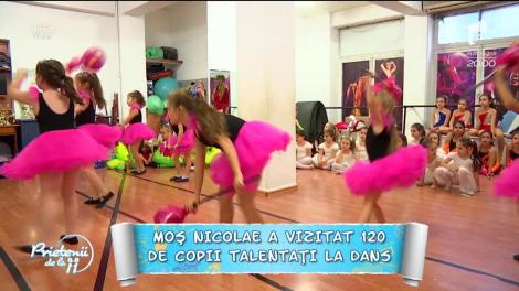 Moş Nicolae a vizitat 120 de copii talentaţi la dans