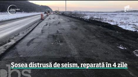 Șosea din Alaska distrusă de un cutremut, reparată în doar patru zile