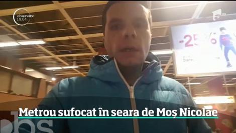 Ore bune, Bucureştiul a fost un oraş paralizat! De Sfântul Nicolae, românii s-au călcat în picioare la metrou