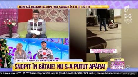 Șocant! Bătut într-o autogară, fără ca cineva să sară în apărarea lui. Îl loveşte cu pumnii şi cu picioarele de parcă ar fi un sac!