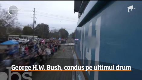 George H.W.Bush a fost înmormântat, în cadrul unei ceremonii desfăşurate la biblioteca prezidenţială din Texas
