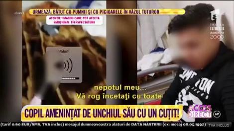 Șocant! Copil amenințat cu un cuțit, live pe Facebook!