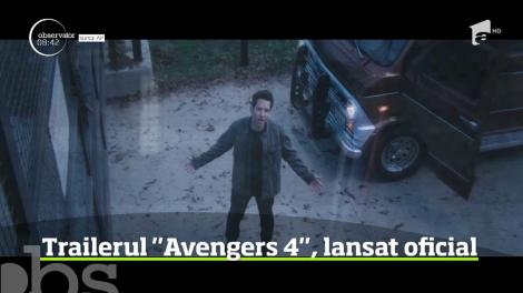 După ce şi-a ţinut fanii &icirc;n suspans, Marvel a lansat primul trailer oficial al Avengers 4