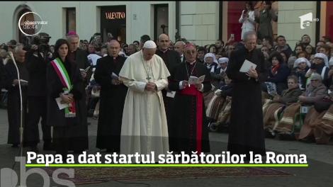 Papa Francisc a dat startul sărbatorilor de iarnă la Roma