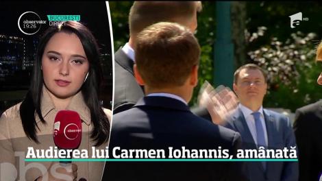 Audierea primei doamne a fost amânată din nou. Carmen Ioahnnis a fost aşteptată la Parchetul General, însă a anunţat că nu poate să ajungă
