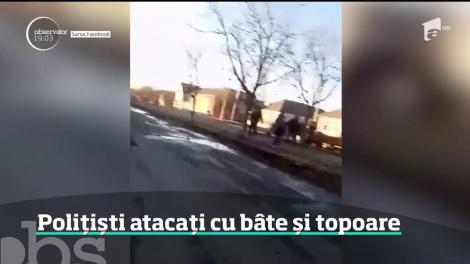 Polițiști atacați cu bâte și topoare, în Calafat