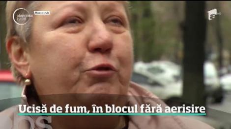 O femeie a murit şi zeci de oameni s-au salvat în ultimul moment dintr-un bloc cuprins de flăcări, în Capitală