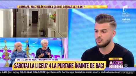 Costin, propus spre exmatriculare cu doar două săptămâni înainte de Bac: „M-a chemat la el în birou și m-a... umilit!”