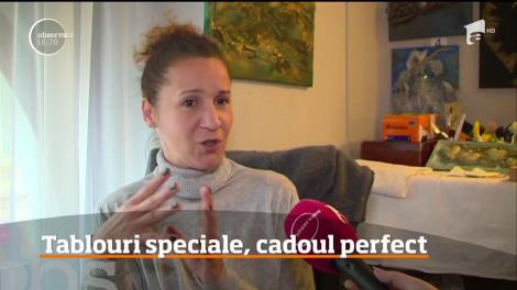 În Mureş, o femeie creează tablouri
