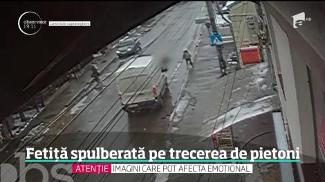 Video! Accident șocant în Suceava pe trecerea de pietoni! O fetiță de 12 ani este spulberată de un șofer vitezoman. Imagini cu puternic impact emoțional