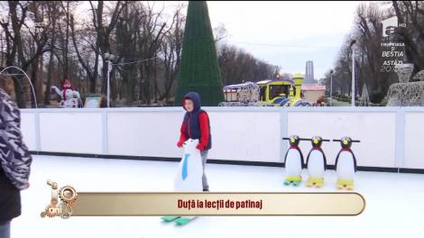 Târg de Sărbători în Parcul Carol. Duță ia lecții de patinaj
