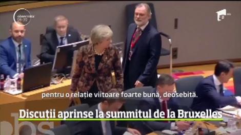 Discuții aprinse la summitul de la Bruxelles între premierul britanic, Theresa May, și preşedintele Comisiei Europene, Jean-Claude Juncker