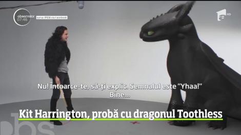 Kit Harrington, probă cu dragonul Toothless