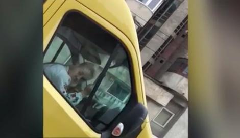 Părinții sunt șocați! Ce făcea o profesoară într-un microbuz şcolar, plin cu elevi. Totul a fost filmat de un alt șofer, în trafic