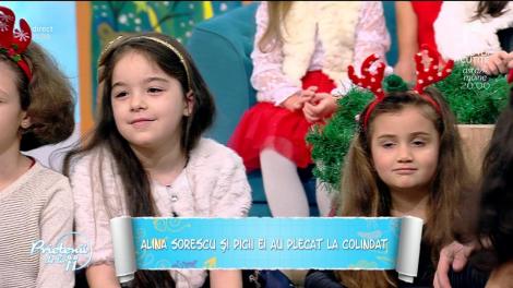 Alina Sorescu si picii ei au plecat la colindat