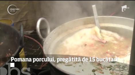 Pomana porcului, pregătită de 15 bucătari
