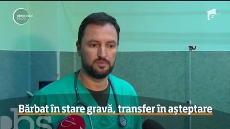 Medicii din Piteşti au încercat ore în şir să găsească un loc liber pentru un bărbat care a suferit arsuri pe aproape toată suprafaţa corpului