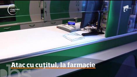 În numai un minut, un tânăr înarmat cu un cuţit a furat toţi banii aflaţi în casa de marcat a unei farmacii din Brăila!