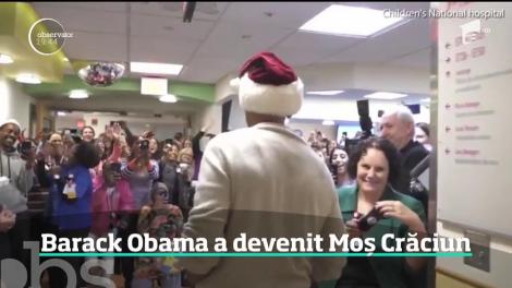 Fostul preşedinte american Barack Obama continuă să uimească. De data aceasta, a jucat rolul lui Moş Crăciun, pentru zeci de copii