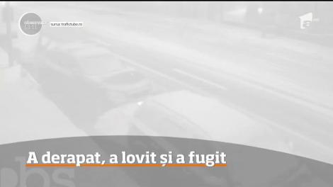 Accident spectaculos în Capitală! Un şofer a lovit o maşină parcată şi a fugit