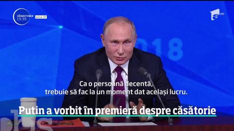Vladimir Putin a recunoscut că vrea să se recăsătorească