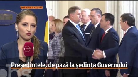 Klaus Iohannis, de pază la ședința Guvernului