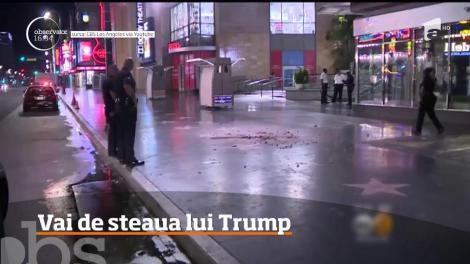 Steaua lui Donald Trump de pe Bulevardul Celebritatilor de la Hollywood a fost vandalizată