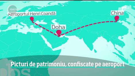 Unsprezece tablouri valoroase au fost găsite în bagajul unui cetăţean chinez, pe aeroportul Henri Coandă