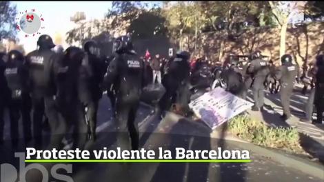 Proteste violente la Barcelona