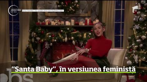 Miley Cyrus a dat un suflu nou celebrului hit de Crăciun "Santa Baby"