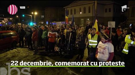 Ziua victoriei Revoluţiei din 1989 a fost marcată prin proteste