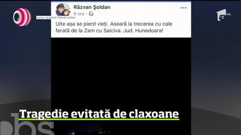 Situaţie revoltătoare! O maşină a fost la un pas să fie lovită de tren în localitatea Zam, judeţul Hunedoara
