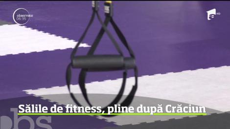 Sălile de sport sunt pline semn că mulţi s-au gândit să dea jos din ce au pus după mesele îmbelşugate de Crăciun