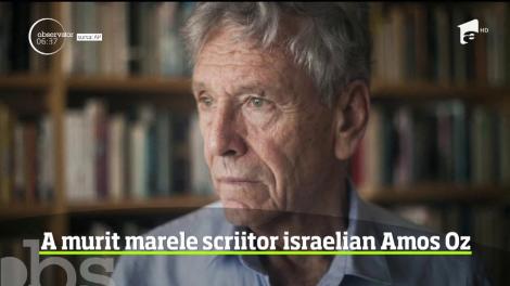 A murit marele scriitor israelian Amos Oz
