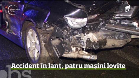 Accident în lanț soldat cu patru mașini lovite, în Capitală