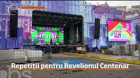 Repetiții pentru Revelionul Centenar din Piaţa Constituţiei