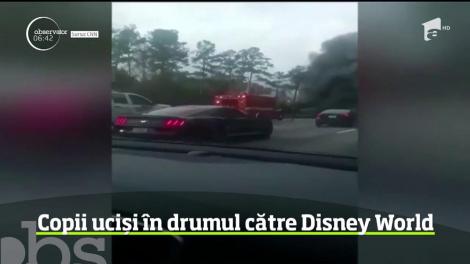 Accident devastator! Șapte persoane, între care cinci copiii au murit, iar alte opt persoane au fost rănite, după ce două camioane au luat foc pe o autostradă