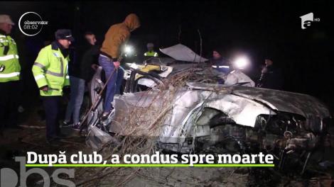 Petrecere &icirc;ncheiată tragic seara trecută pentru trei bărbaţi din Buzău. Maşina cu care plecaseră de la discotecă, scăpată de sub control, a ieşit de pe şosea şi s-a răsturnat zeci de metri