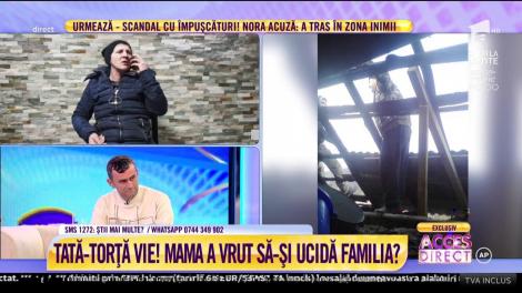 Mama Mirela susține că nu îi vrea răul soțului ei: "Nu am dat eu foc la casă"