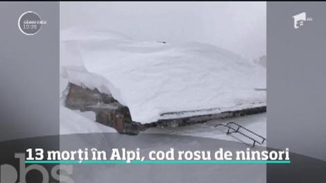 13 morți în Alpi, cod roșu de ninsori